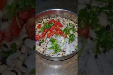 Lobia Chat Recipe || Healthy Breakfast Recipe || Chat Recipe || No Oil Recipe || #shorts