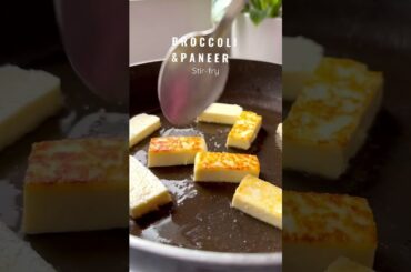 Healthy dinner - Broccoli & Paneer stir-fry #healthyrecipes #healthydinners #recipes #highprotein