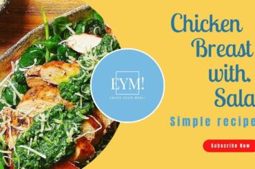 Chicken breast with spinach salad and cherry tomatoes healthy dinner recipes | Dinner in 30 minutes|