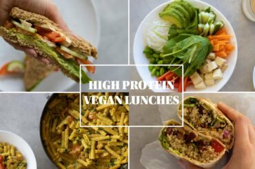 5 Easy & Speedy Higher Protein Lunch Recipes // vegan & balanced //