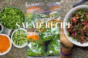 Pack Salad With Me | A simple healthy Salad Recipe