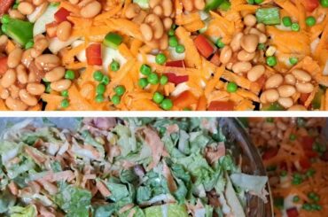 HOW TO MAKE CABBAGE LETTUCE SALAD/BEST EVER/VERY HEALTHY RECIPES.