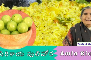 Usirikaya Pulihora Recipe in Telugu | Healthy Amla Rice | Easy Lunch Recipe for work