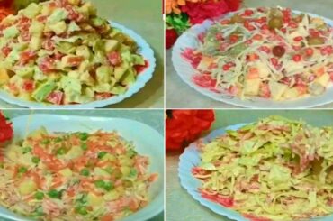 4 Healthy Salad Recipes For Weight Loss | Easy Salad Recipes | Farah With Kitchen