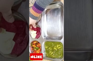 #shorts Desi lunch thali ideas #youtubeshorts #youtubefeed #lunchthali #lunchideas #trending #tasty