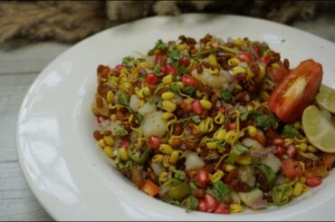 Sprouted Moth Chaat | High Protein Sprout Salad | Dal Moth Chaat | Healthy Matki Bhel Salad Recipe