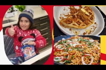 Homemade Waffles | Chicken stir fry noodles | Easy healthy recipes