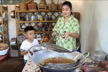 Family food cooking - We prepare healthy and delicious meal for lunch - Sreypov Life Show