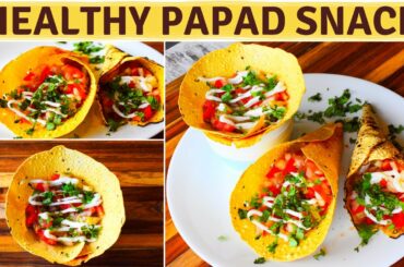 Quick and Healthy Snacks for Weight Loss | Easy Non-Fried Veg Papad Indian Snacks Recipe at Home |
