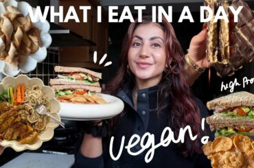 FULL DAY OF EATING || vegan, high protein diet // quick + healthy meals