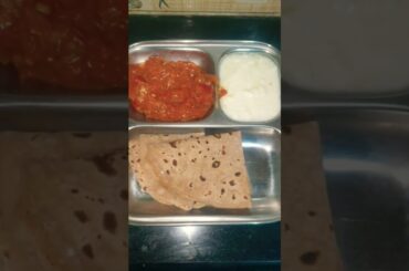 Healthy Dinner -Chapathi with Tomato chutney/#shorts