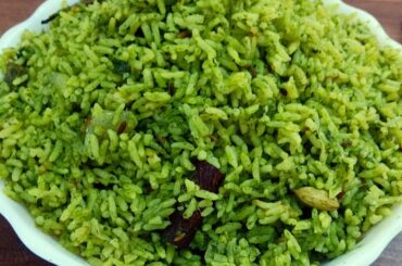 Healthy Rice recipe with palak | Quick palak Pulao Recipe | Lunch Box Recipe | Palak Rice