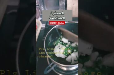 Palong-Alu Sandwich. Plz  subscribe my channel to get Healthy recipes @SRABON's Kitchen.