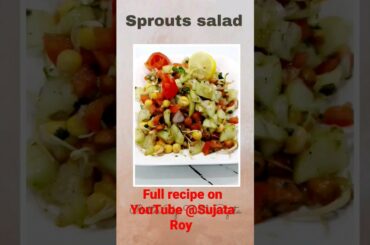 Sprouts salad. Sprouts chaat. Healthy and delicious salad. #Shorts. Easy and quick salad recipe