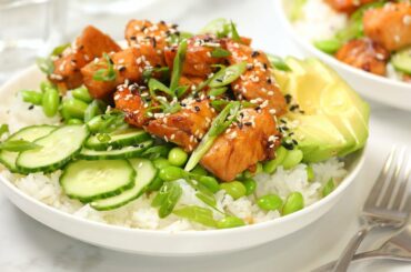 Teriyaki Salmon Bowl | Healthy Meal Prep Recipe