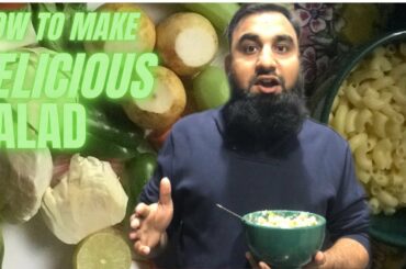 Home made Delicious Salad | Healthy Salad with Macaroni | Creamy Salad |Living for eating