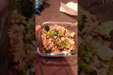 473. easy meals one pan chicken broccoli rice dinner lunch healthy meal workout post pre 1 pot