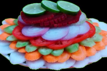 Mixed Vegetables Sliced Salad || Healthy Salad Recipe For Weight Loss || Veggie Salad || Green Salad