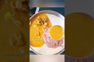 Today's Lunch|Healthy Ragi Kali|Finger Millet Recipe|Healthy Traditional Ragi Recipe|#shorts