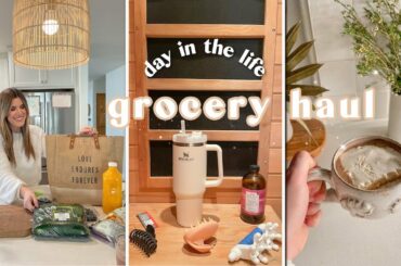 GROCERY HAUL | what I eat, easy healthy lunch & dinner recipes, beauty haul, night time habits