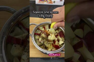 Healthy and tasty evening snack Apple Chaat #shorts #trending #recipe #viral @Neerujindalskitchen