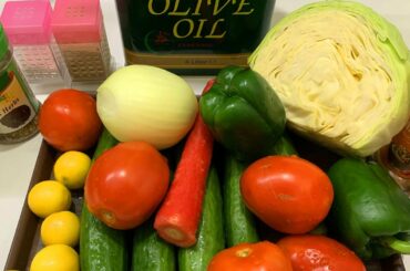 Fresh vegetables salad recipe | Healthy vegetable salad by mazedarmeal