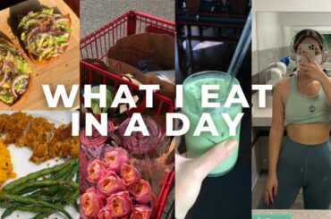 WHAT I EAT IN A DAY + TRADER JOES HAUL (easy + healthy recipes)