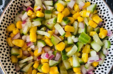 Sweet corn and cucumber salad / American corn salad /healthy salad recipe for weight loss