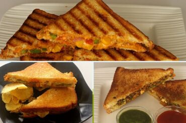 3 Quick Easy Sandwich Recipe | Kids Tiffin Box Recipe | Healthy Sandwich Recipe
