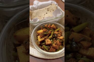 lunch box recipes | lunch box ideas, beans aloo sabji,roti,buttermilk,#mehmaan  #shorts