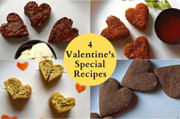 4 simple valentine's special recipes | Healthy & yummy snacks recipes for valentine's day