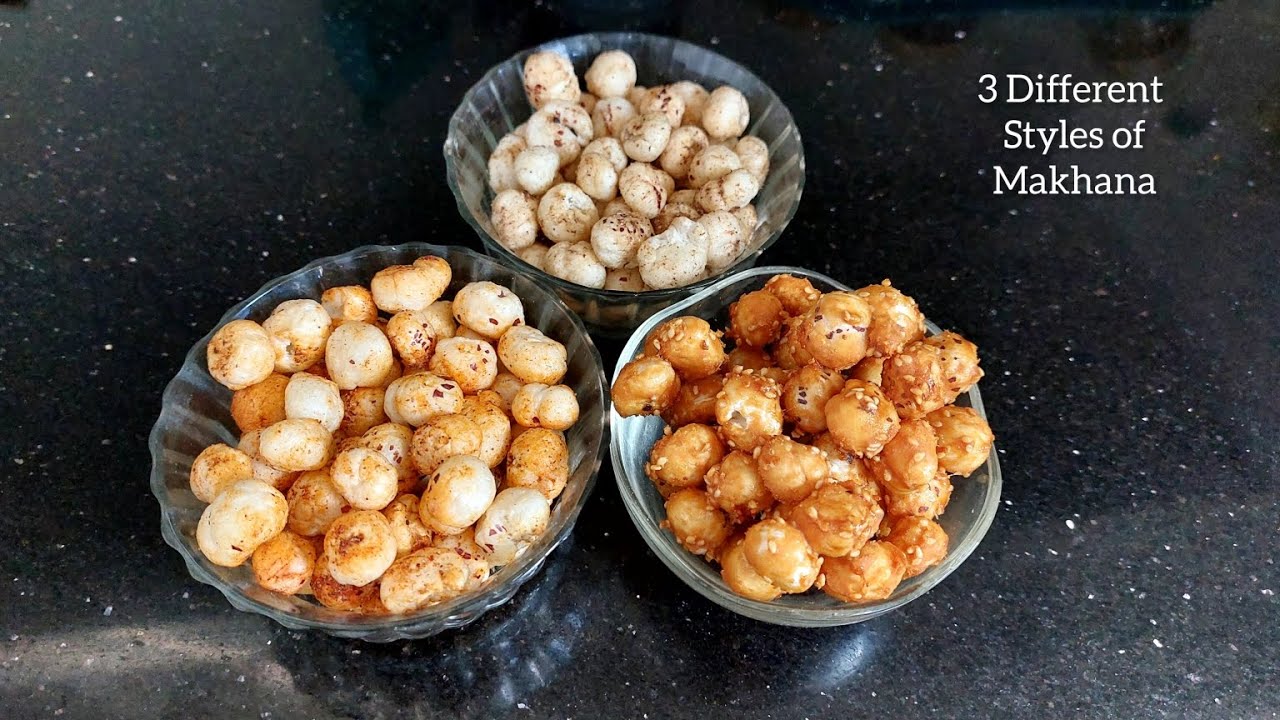 3 Different styles of Makhana// Healthy Snacks Recipe// Snacks Recipe 3 Different styles of Makhana// Healthy Snacks Recipe// Snacks Recipe