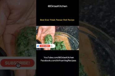 Easy Air Fryer Recipes Healthy | Palak Paneer Rolls #shorts