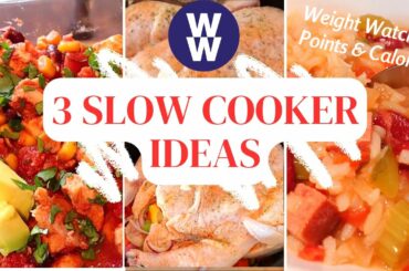 3 EASY SLOW COOKER / CROCKPOT RECIPE IDEAS | PART 2 | WEIGHT WATCHERS POINTS & CALORIES