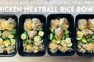 Healthy Meatballs Recipe For Meal Prep - Middle Eastern Inspired Chicken and Rice Meatballs