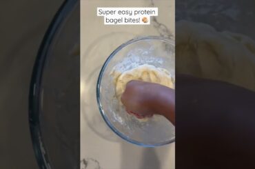 Healthy protein bagel bites #shorts #recipe #lowcalorie #valentinesday