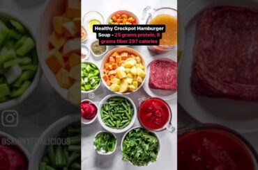 Healthy Hamburger Soup Recipe #hamburger #healthysoup #lowcalorie #souprecipe #lowcalorierecipes