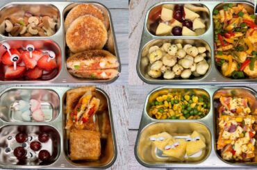 4 TIFFIN RECIPES WITH BREAD | Healthy Tiffin Recipes For Kids | Quick Lunch Box Ideas #sandwich