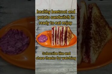 Healthy beetroot and potato sandwitch #tasty #easy #health #sandwich #beetroot #potato #shorts