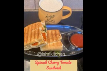 Spinach Cherry Tomato Sandwich | Healthy Breakfast | Sandwich | Ishri's Kitchen Recipe