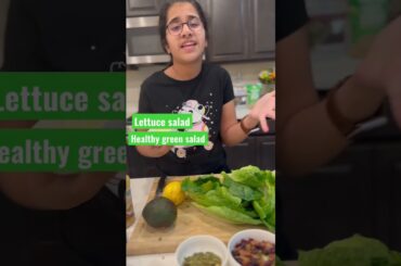 Lettuce salad recipe healthy green salad tasty salad no cooking #shorts #ytshorts #lettucesalad