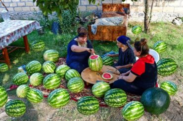 WATERMELON JAM AND JUICE MAKING | asmr village cooking | Healthy recipes