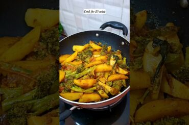 Brocolli ki sabji Easy dinner recipe #shorts #viral #brocolli #vegetables #dinner #healthy