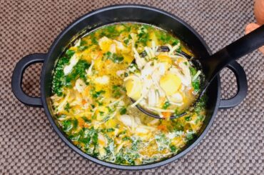 The most delicious soup recipe in the world is chicken soup with potatoes!
