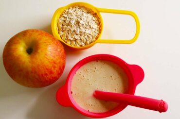 Oatmeal And Apple Homemade Baby Food For 6+ Months | Healthy Baby Food Idea | Weight Gain Food