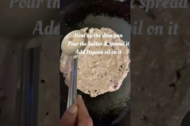 Ragi (Finger Millet) Dosa In 5min| Healthy Recipe | Breakfast | Dinner | #shorts #trending #food