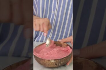 CHOCOLATE SHELL smoothie bowl #satisfying #healthyrecipes