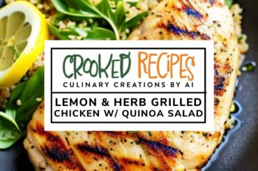 Lemon & Herb Grilled Chicken Recipe with Quinoa Salad AI-Generated Healthy Dinner by Crooked Recipes