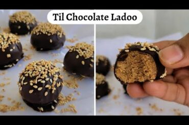 Chocolate Twisted Til Gud Ladoo | Healthy Recipes | Tilacha ladoo | Chocolate Sesame laddu