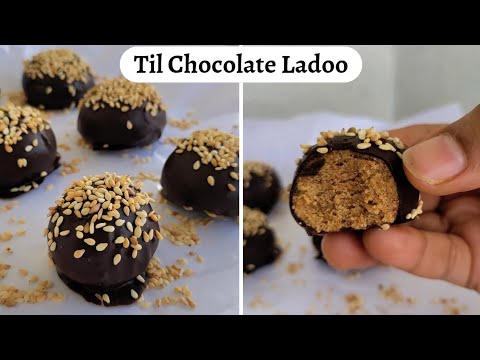 Chocolate Twisted Til Gud Ladoo | Healthy Recipes | Tilacha ladoo | Chocolate Sesame laddu Chocolate Twisted Til Gud Ladoo | Healthy Recipes | Tilacha ladoo | Chocolate Sesame laddu